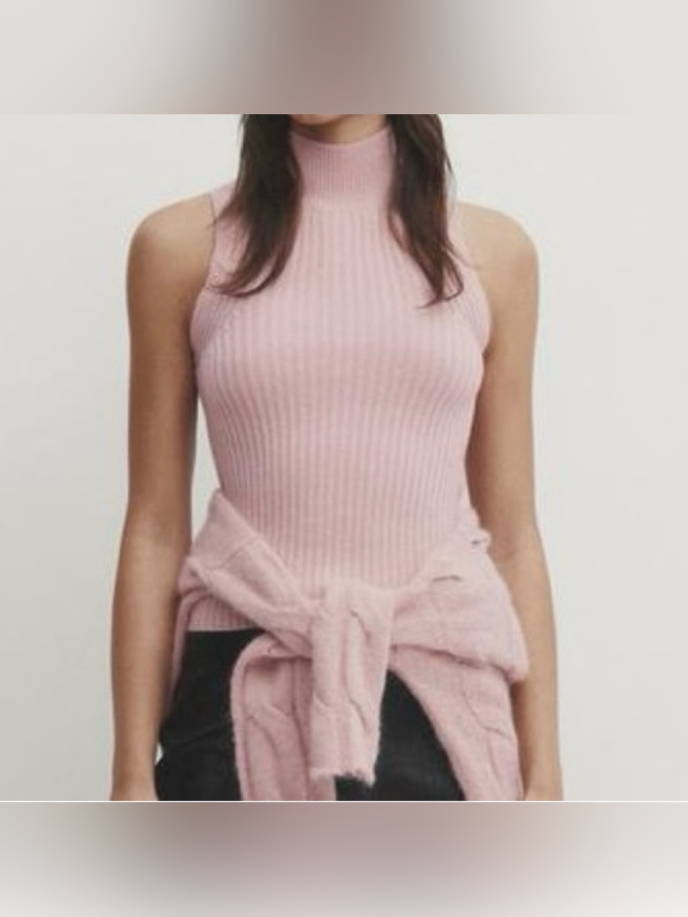 Zara Sleeveless Turtleneck Sweater